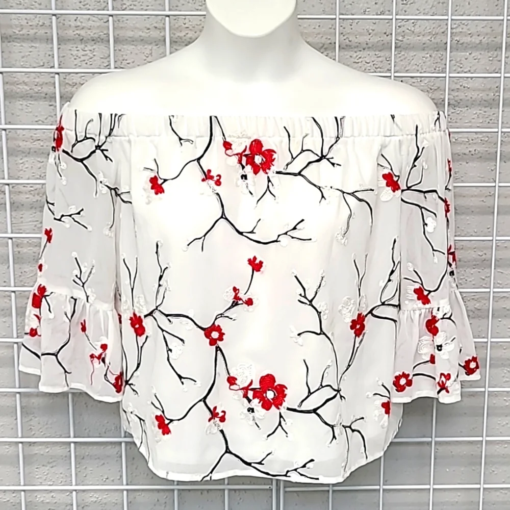 Jealous Tomato Off Shoulder Midi Top Size M